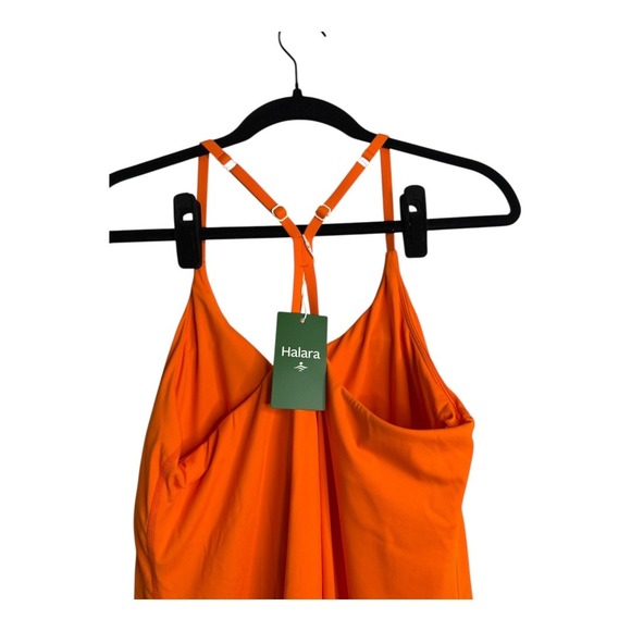 Halara SoftlyZero Cut Out 2-in-1 Longer Active Dress XL NWT Orange - Picture 7 of 10